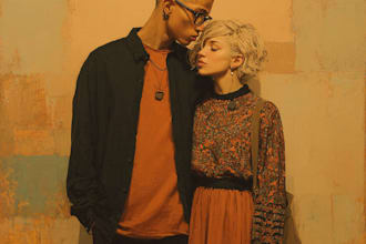 draw couple portrait illustration
