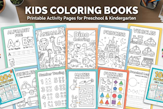 design printable coloring pages and preschool activity books