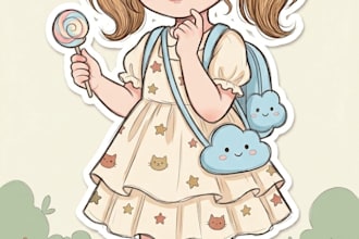 design cute gemoy digital stickers for your brand