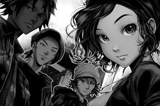 draw action anime manga page manga comic manga character oc as your manga artist