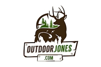 design powerful hunting deer outdoor company logo