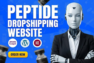 design a professional peptide website or shopify store design