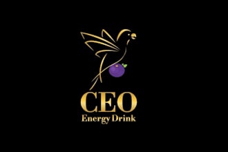 design luxury parrot french drink brand logo
