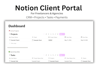 build a custom notion client portal and CRM workspace