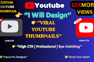 design catchy youtube thumbnail in canva pro