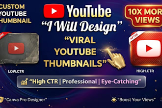 design catchy youtube thumbnail in canva pro