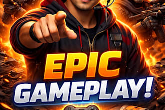 create amazing gaming youtube thumbnail for free fire pubg esports