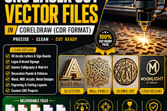 design cnc laser cutting vector files in coreldraw cdr