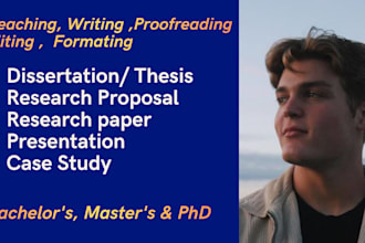 proofread and edit research proposal, thesis or dissertation