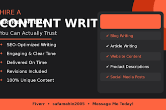 write SEO friendly articles, blog posts and website content