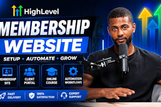 setup gohighlevel membership website, client portal, online course community