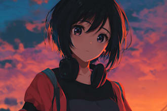 draw an illustration in anime and manga style