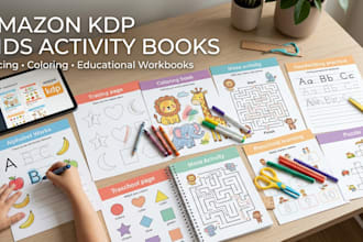 design KDP activity  tracing books and preschool learning workbooks