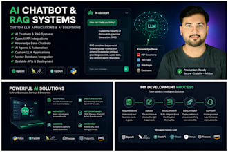 build ai chatbot, rag system, and custom llm application
