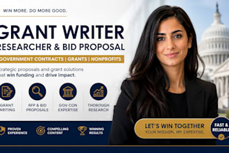 grant research grant proposal writing government contract bid proposal writing