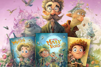do a cartoon book cover illustrations with my special style