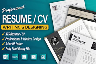 design a professional CV or resume