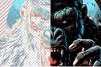 do professional color knockout and halftone effects