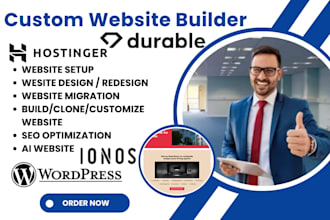 build ionos redesign ionos website durable ai website wordpress hostinger design
