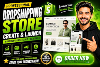 create a branded shopify dropshipping store