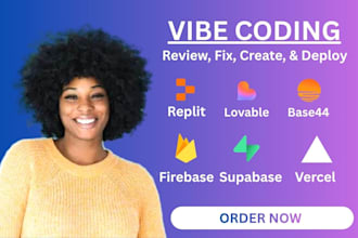build, fix vibe coded app, website and its backend with firebase and supabase