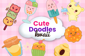 draw cute illustration kwaii stickers