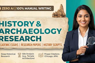 do professional history and archaeology research and academic writing