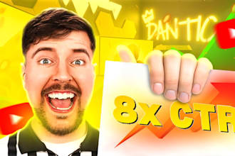 design high CTR youtube thumbnails
