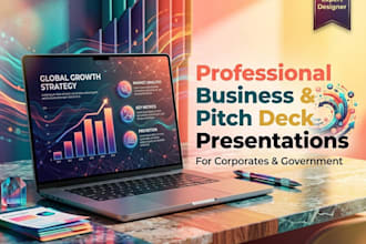 design professional business, sales and pitch deck presentations