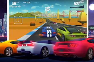 develop an arcade car racing game, street car racing game, online racing game