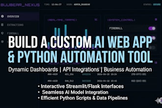 build a custom ai web app or python automation tool