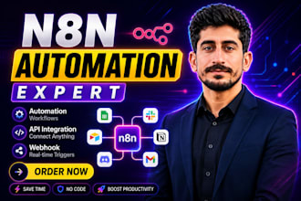 n8n ai agent, n8n automation, ai app developer  and ai workflow automation