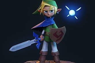 make 3d stylized character with rigging for game,unity game props,3d texture,fbx
