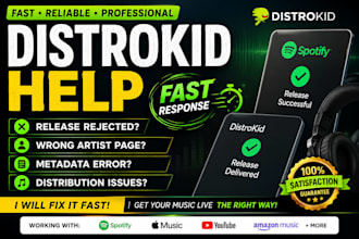fix distrokid issues, spotify artist problems and music distribution error