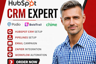 setup hubspot crm workflow automation create email marketing campaign