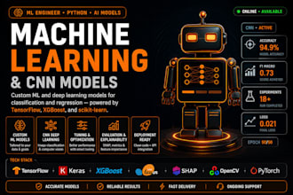 develop ml and CNN models for classification and regression