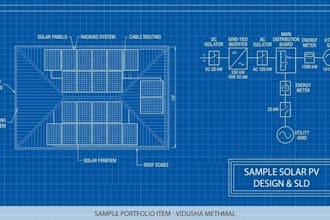 design solar layout plans and single line diagrams