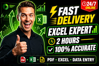 do urgent data entry, excel cleanup and PDF to word