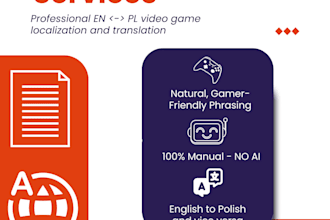 do professional english to polish video game translation