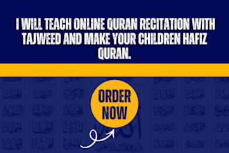 teach online quran recitation with tajweed and make your children hafiz