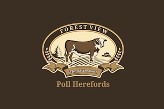 design greatest elegant forest view beef logo