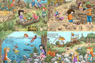 draw professional childrens book illustration