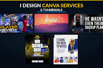design clean youtube thumbnails and service images