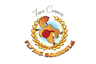 design mascot four corners flying squirrels logo