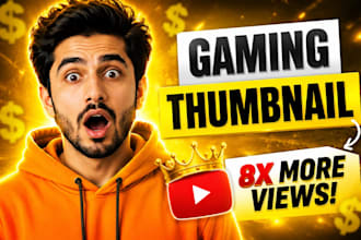design professional gaming thumbnails for twitch and youtube