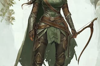 fantasy dnd character illustration
