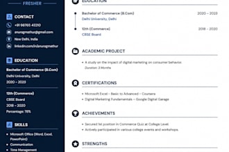 design a professional ats friendly resume