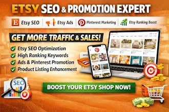 etsy SEO ads etsy shop pinterest promotion etsy ranking product listing