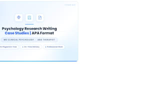 help with psychology research, reports and case formulation