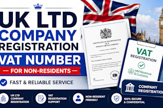 register UK ltd company and vat number for non residents